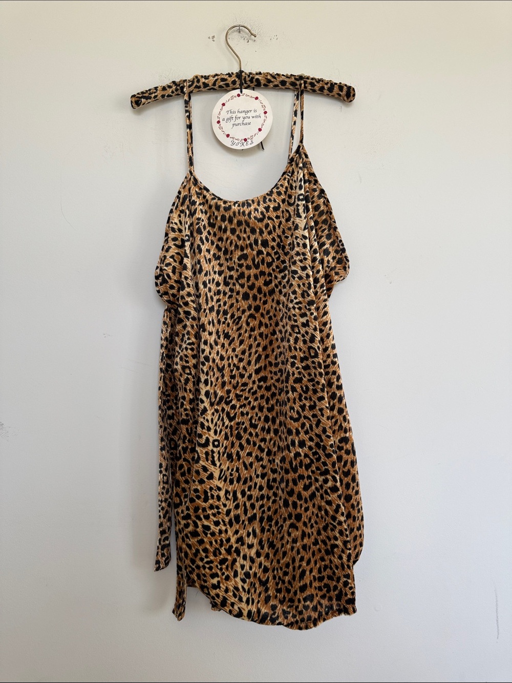 Yikes Women’s Leopard Print Slip Dress - Tan